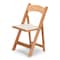 Atlas Commercial Products Wood Folding Chair, Natural with Ivory Pad WFC5NTIC - alternate 1